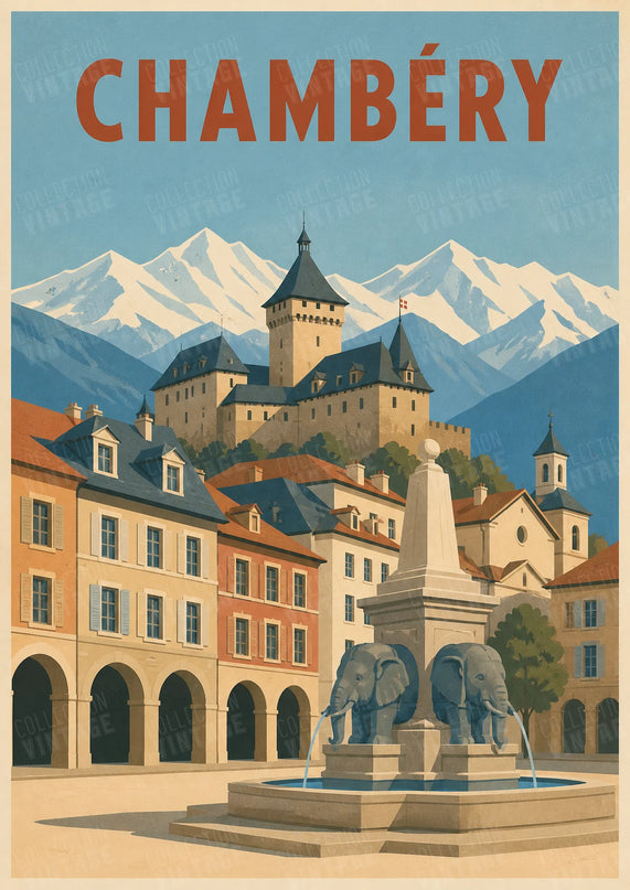 poster vintage chambéry savoye
