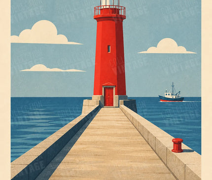 affiche boulogne-sur-mer affiche graphique colorée