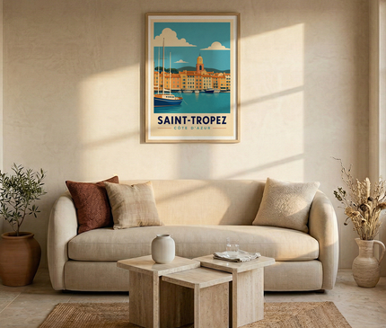 affiche saint tropez poster panoramique