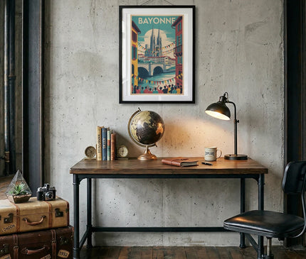 affiche bayonne style années 50