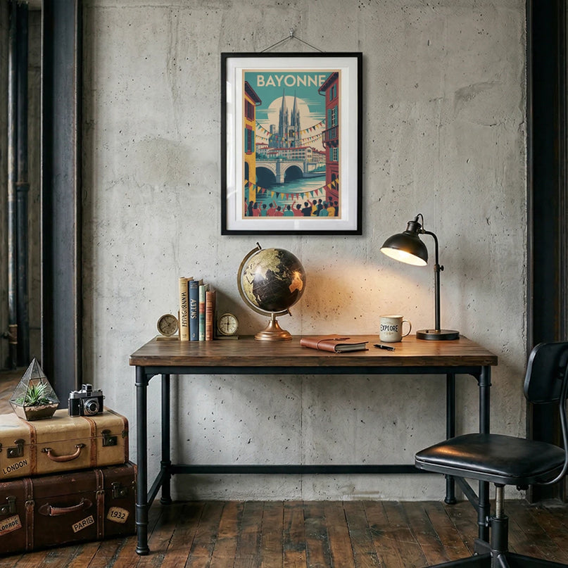 affiche bayonne style années 50