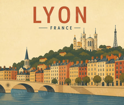 affiche lyon dessin style bande dessinee