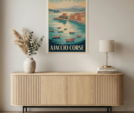 affiche ajaccio corse illustration