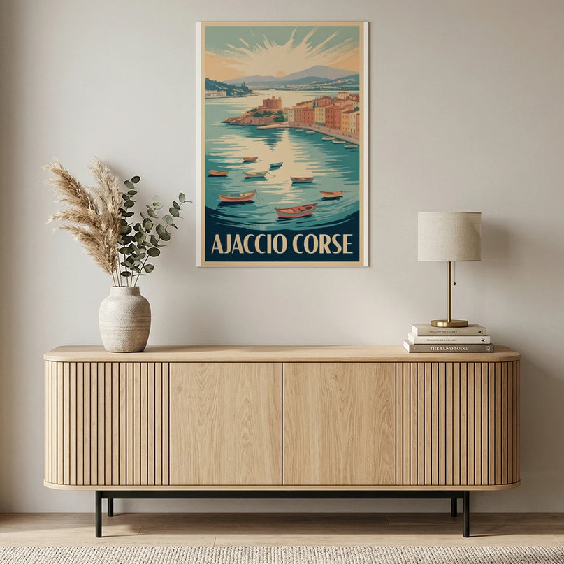 affiche ajaccio corse illustration
