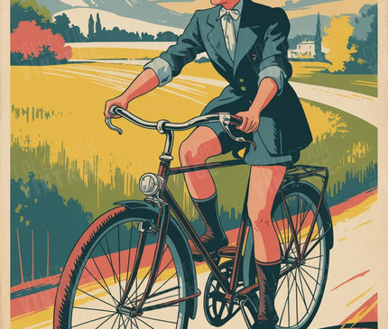affiche bicyclette ancienne pour salon