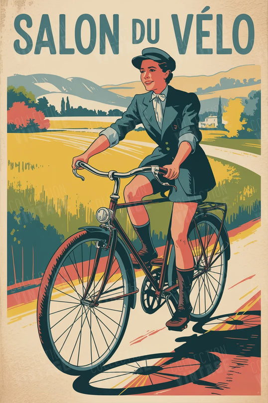 affiche bicyclette ancienne pour salon