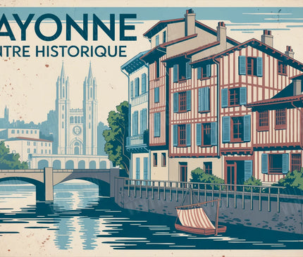 affiche centre historique bayonne
