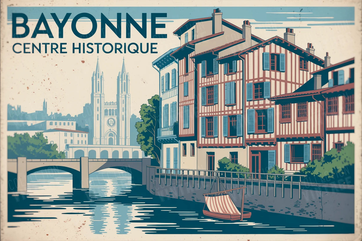 affiche centre historique bayonne