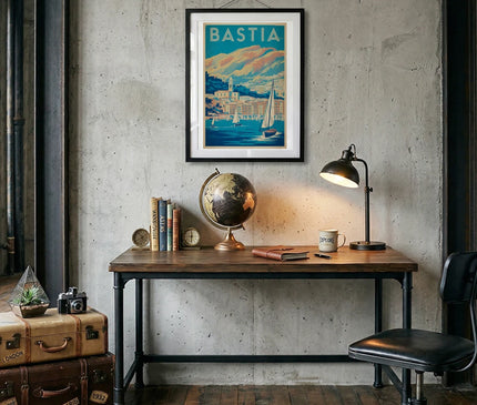 affiche bastia paysage corse 1