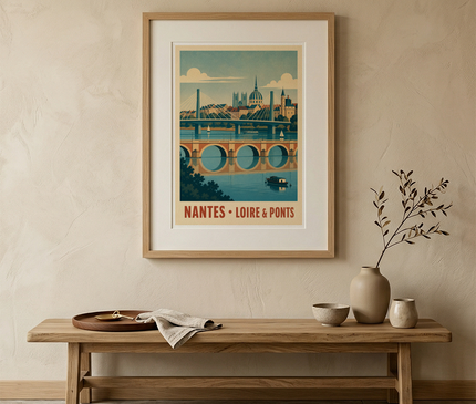affiche nantes ponts de la loire