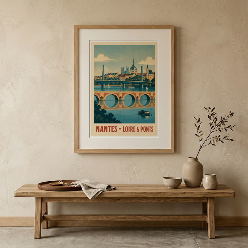 affiche nantes ponts de la loire