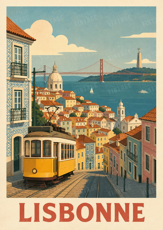 affiche lisbonne estampe moderne