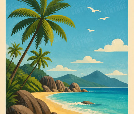 affiche seychelles format horizontal