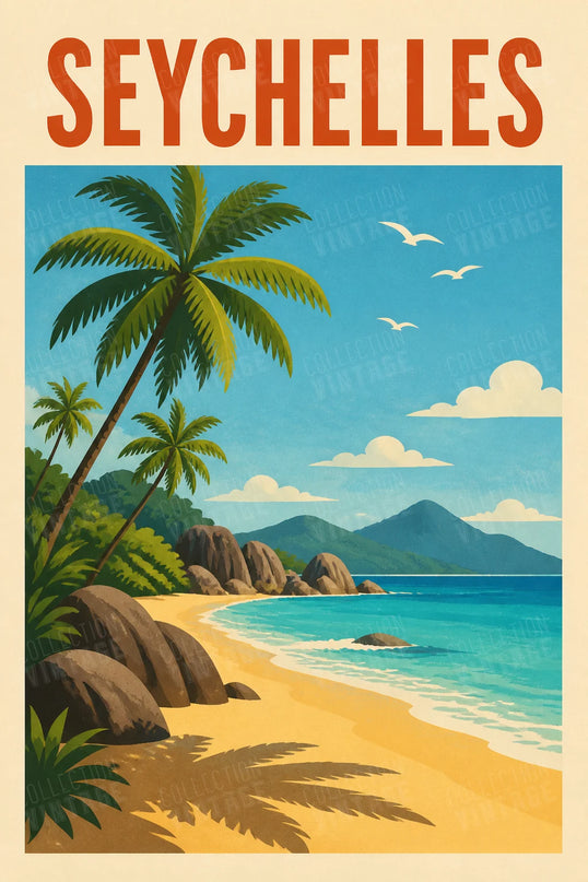 affiche seychelles format horizontal