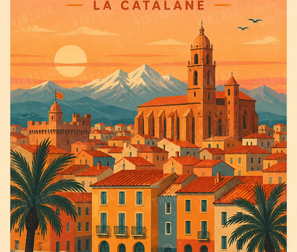 affiche murale couleur chaude perpignan