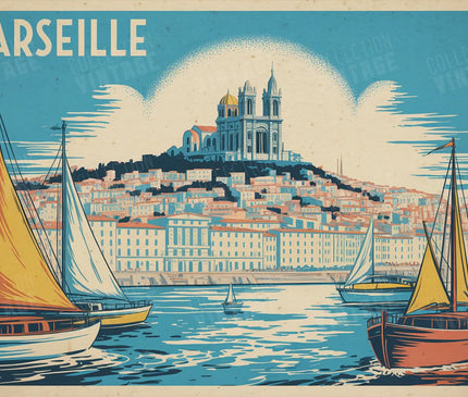 affiche ville marseille minimaliste