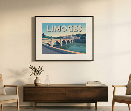 affiche vintage limoges deco bureau