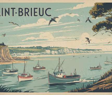 affiche saint-brieuc décor mural pour salon