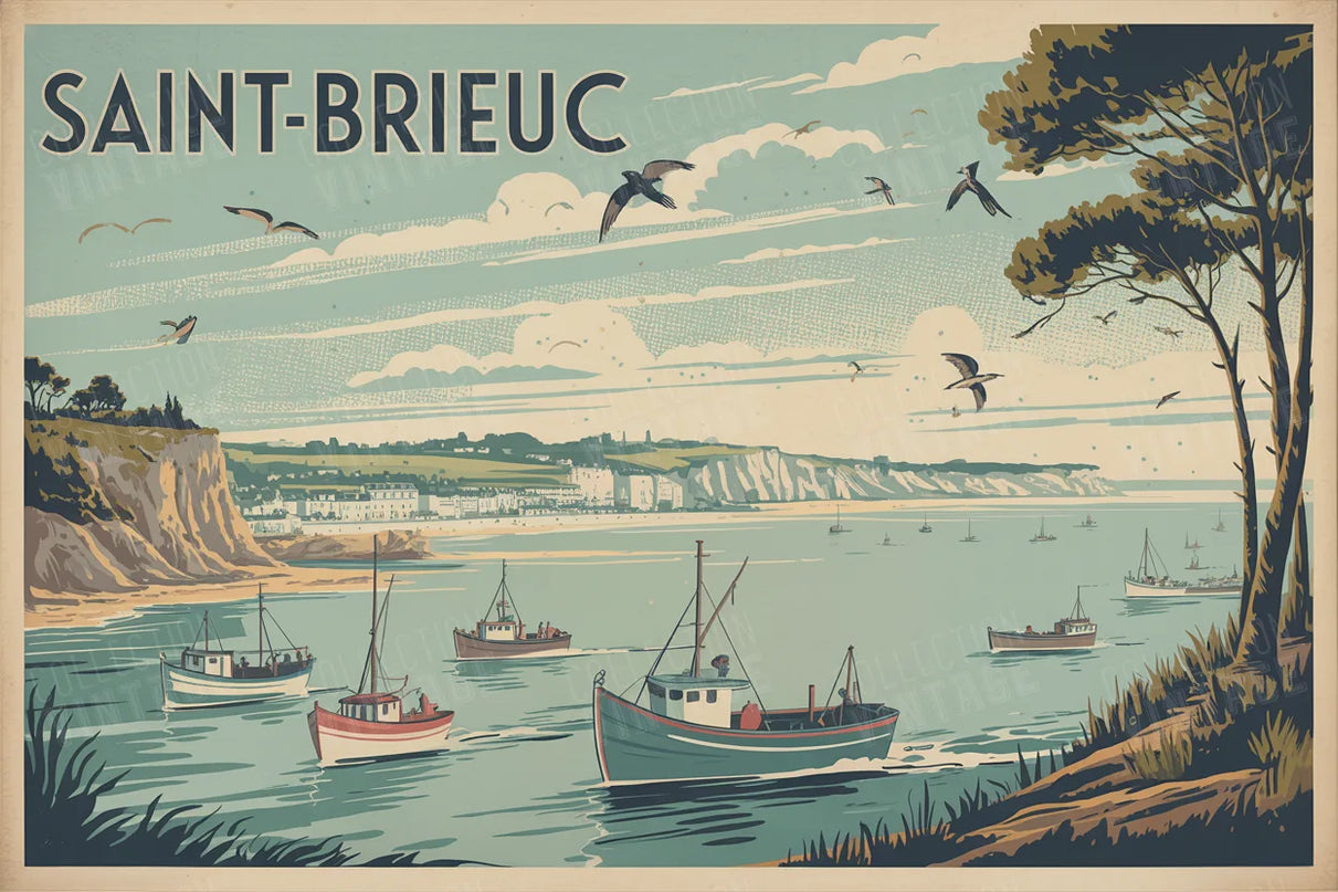 affiche saint-brieuc décor mural pour salon
