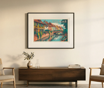 affiche colmar poster mural vintage