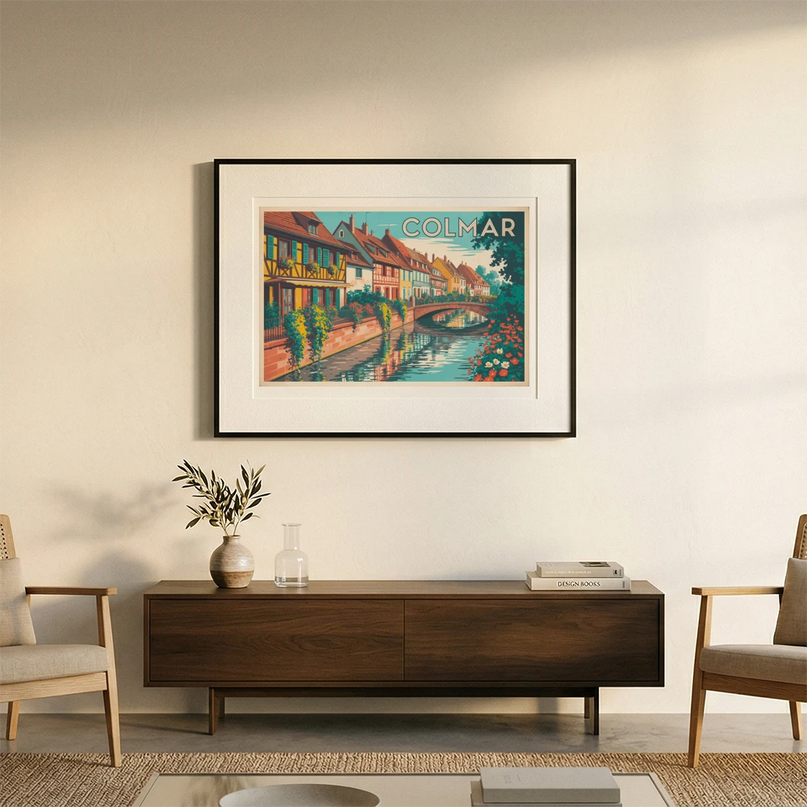 affiche colmar poster mural vintage