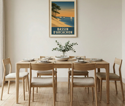 affiche murale style scandinave bassin d'arcachon