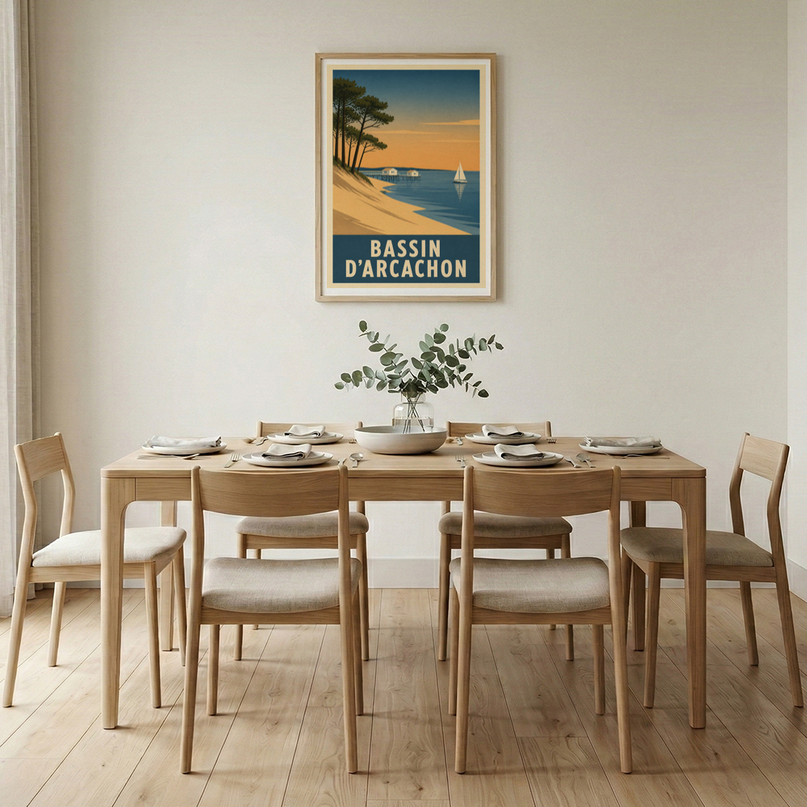 affiche murale style scandinave bassin d'arcachon