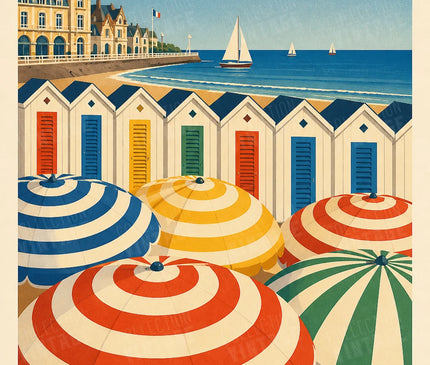 affiche deauville vintage illustration