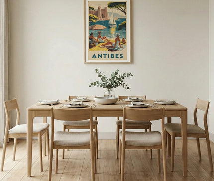 affiche design vintage antibes
