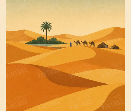 affiche désert du sahara art mural zen