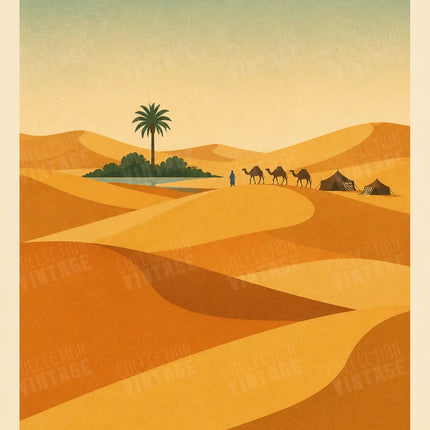 affiche désert du sahara art mural zen