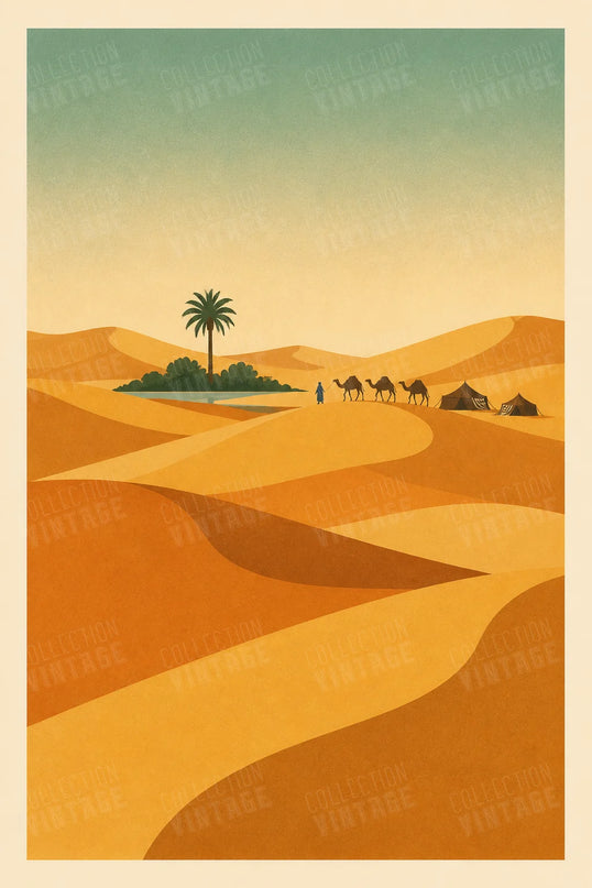 affiche désert du sahara art mural zen
