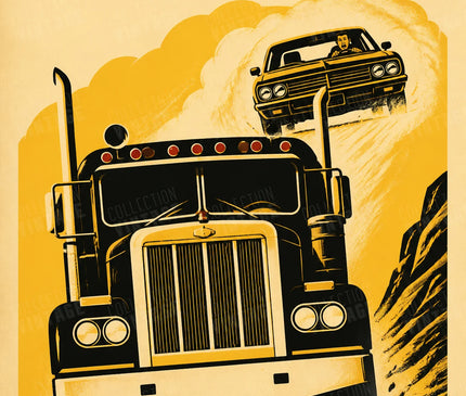 affiche duel tete vintage