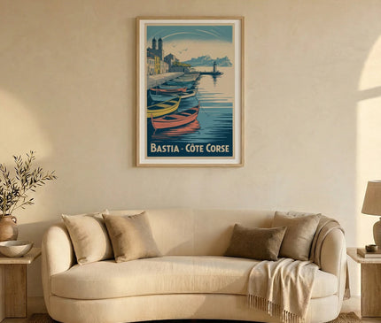 affiche bastia illustration cote corse