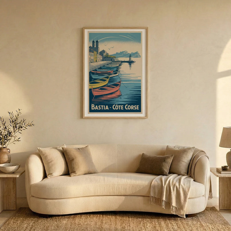 affiche bastia illustration cote corse