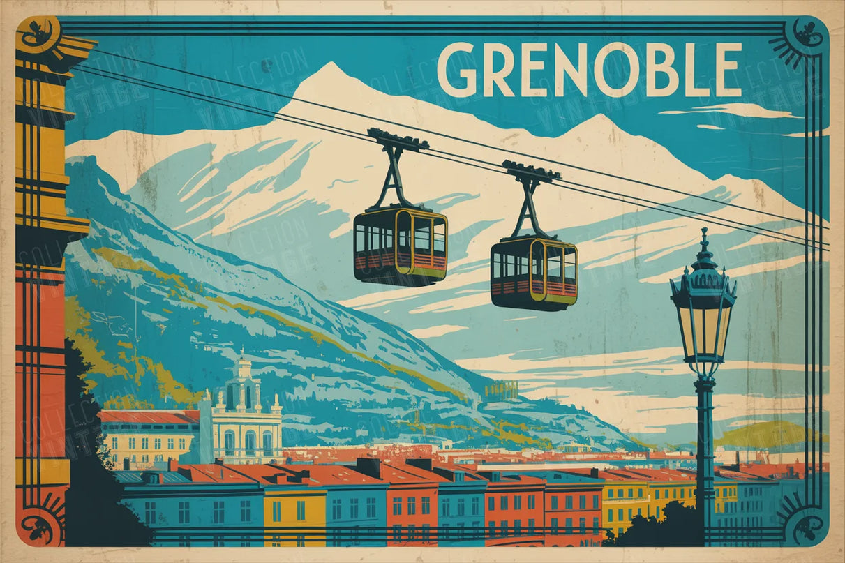 affiche grenoble style années 70