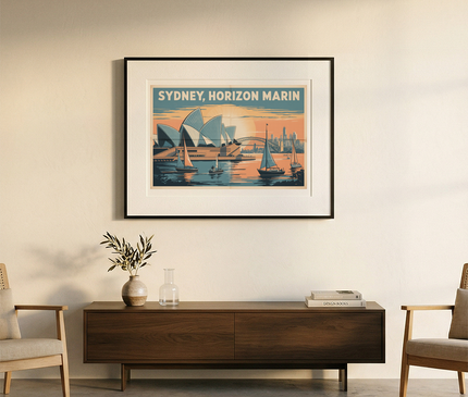 affiche sydney horizon marin vintage