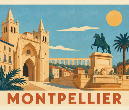 affiche montpellier affiche touristique ancienne