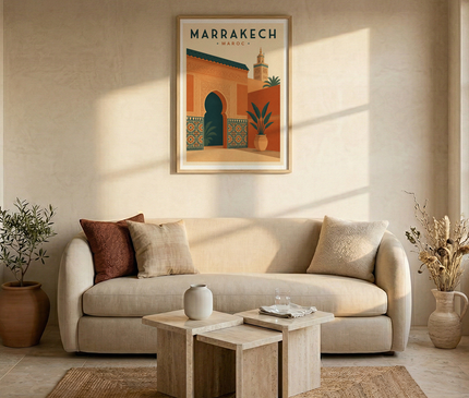 affiche marrakech arabesques murales
