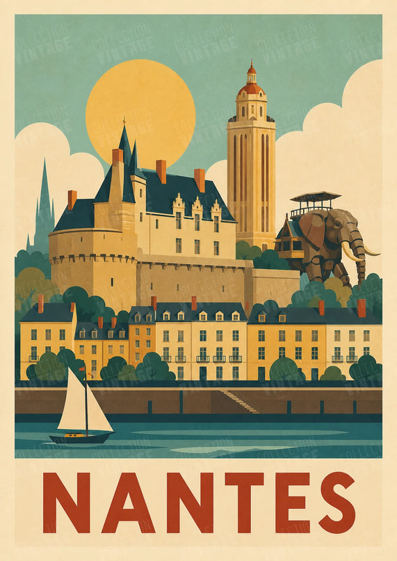 affiche nantes monuments emblématiques