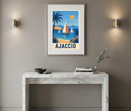 affiche ajaccio voiliers
