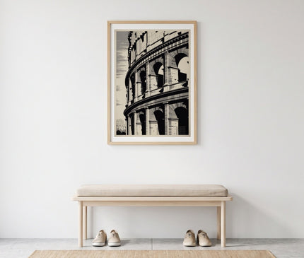 affiche colisée art minimal noir blanc