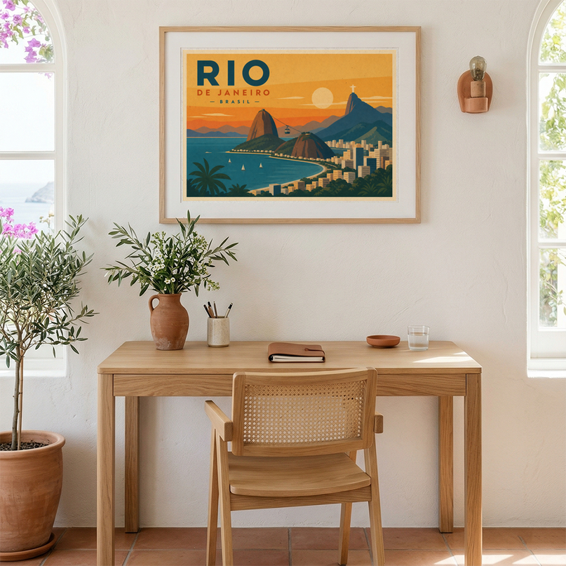 poster paysage rio de janeiro