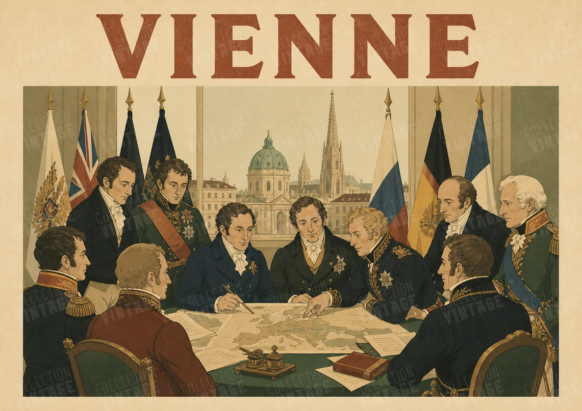 affiche congrès de vienne vintage