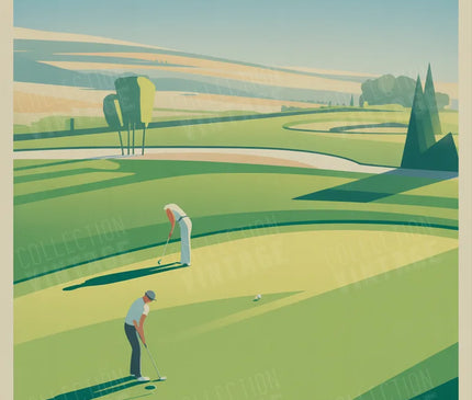 affiche putting green vintage