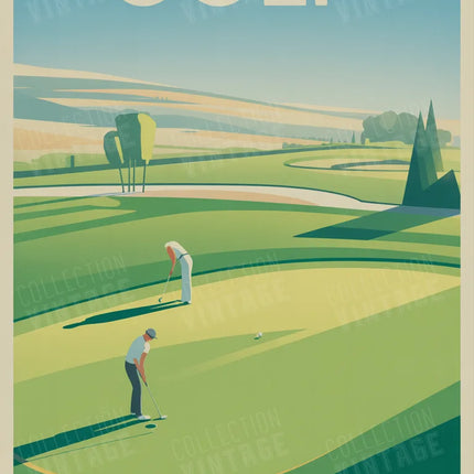 affiche putting green vintage