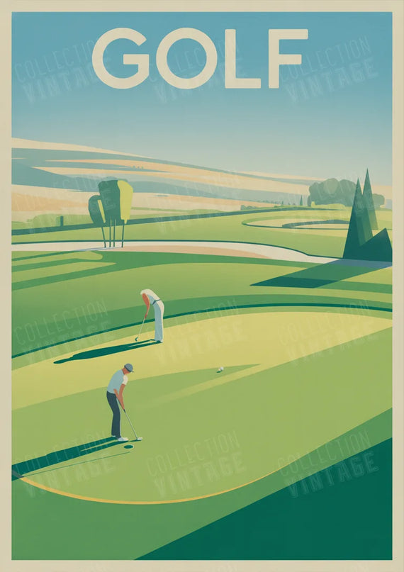 affiche putting green vintage