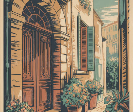 affiche aix en provence portes anciennes