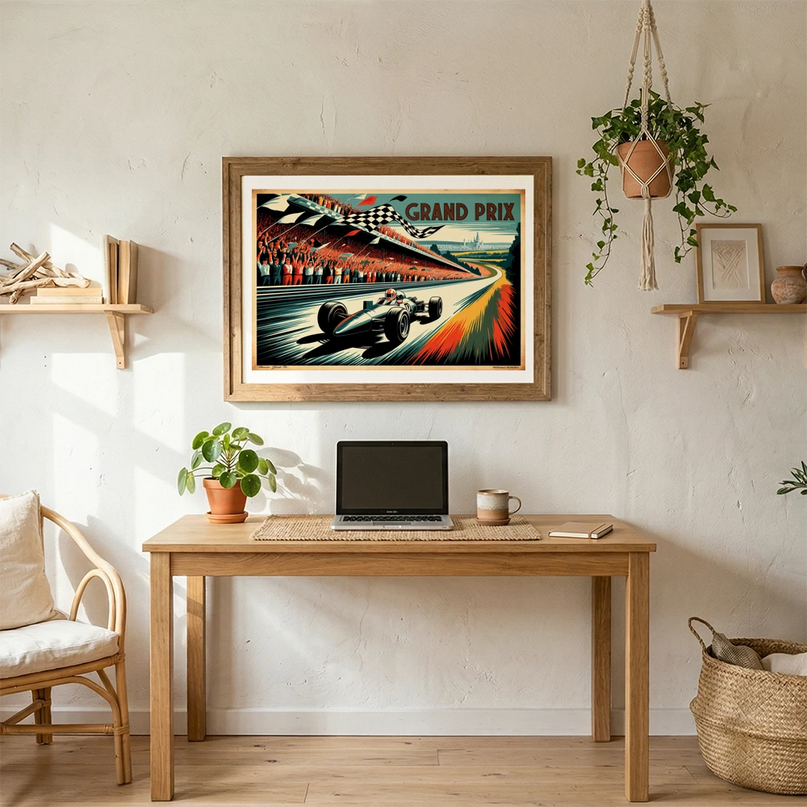 Affiche grand prix f1 poster panoramique