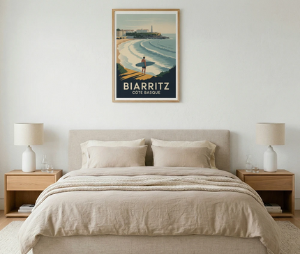 affiches biarritz style affiche de voyage